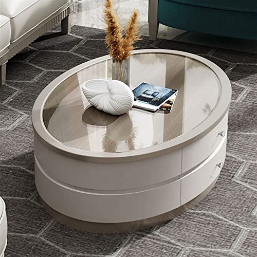 Tea Table for Living Room Modern Coffee Table with Unique Table Top and Stable Base