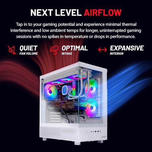 Skytech Azure Gaming PC Desktop, Ryzen 7 9700X 3.8 GHz (5.5GHz Turbo Boost), NVIDIA RTX 4060 8GB GDDR6, 2TB SSD, 32GB DDR5 RAM 6000 RGB
