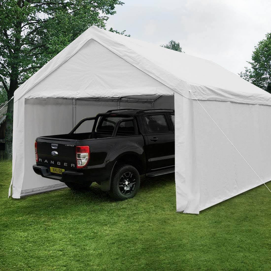 Quictent 20& x 13& Heavy Duty Car Shelter -white
