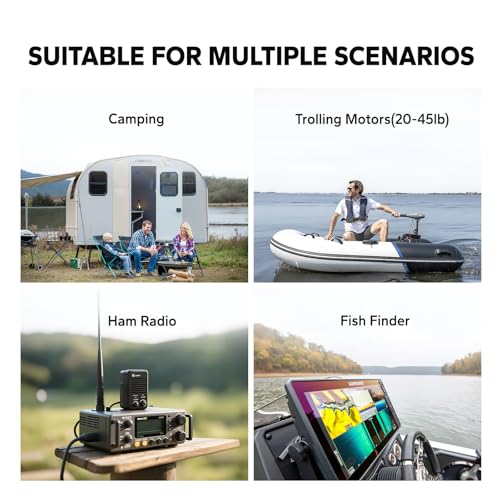 LiTime 12V 50Ah Lithium LiFePO4 Battery Built in BMS, 10 Years Lifetime 4000+ Cycles Output Power 640W, Perfect for Boat Marine Trolling motor Camping