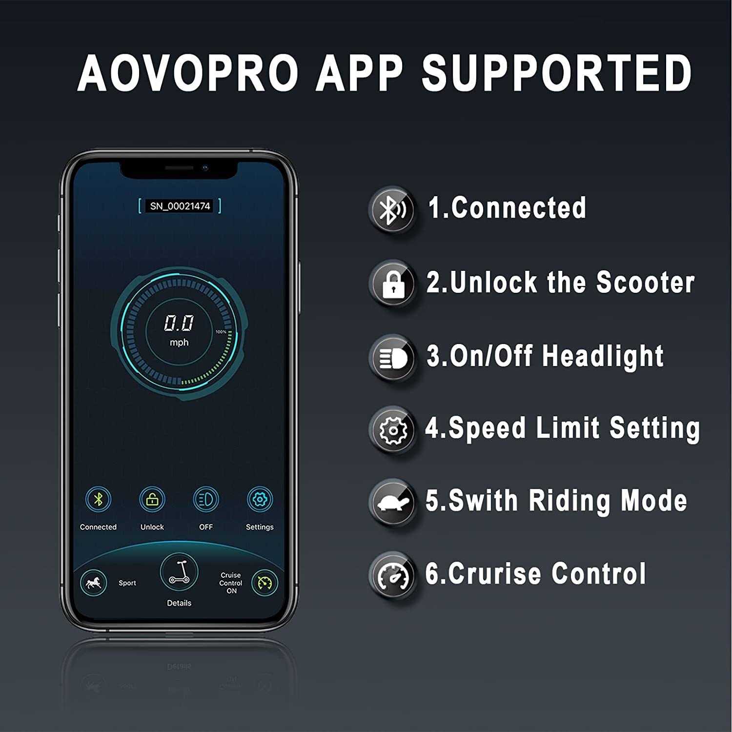 Aovopro ES80 Electric Scooter 8.5 Solid Tires - Sports Supplies Online Store