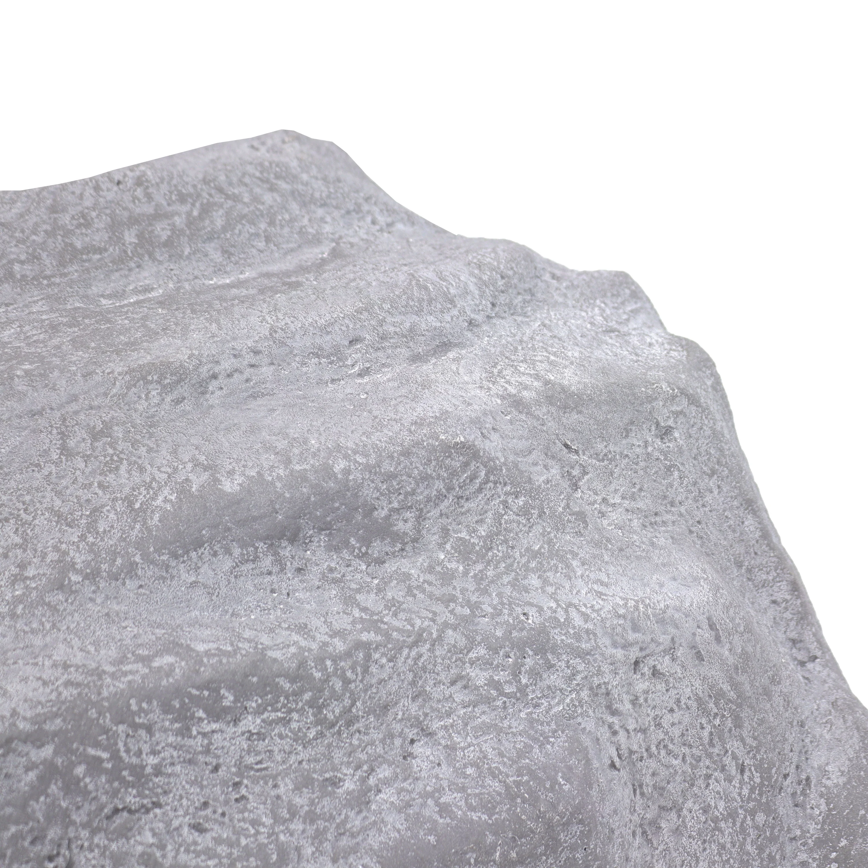 Sunnydaze Low-Profile Artificial Landscape Rock Cover with Stakes - Gray