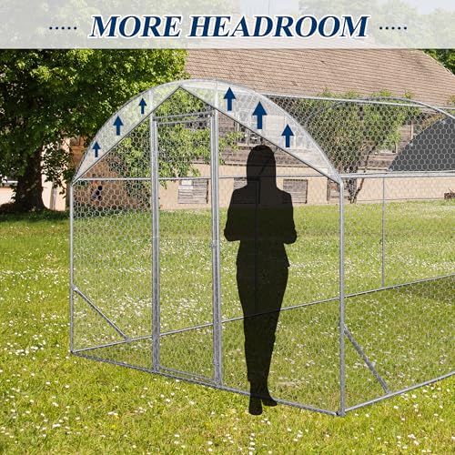 COVERONICS Metal Chicken Coop Run - Outdoor Large Chicken Coop with Waterproof Cover and Security Lock