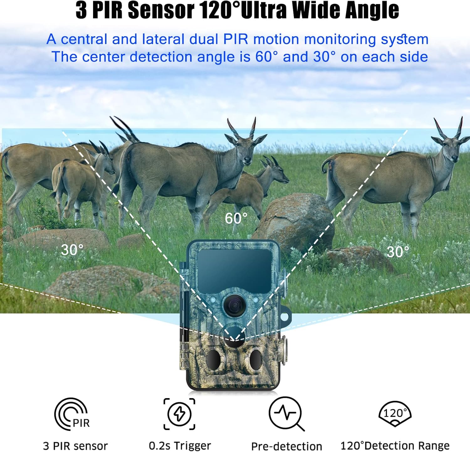 WiFi Trail Camera 1296P 20MP