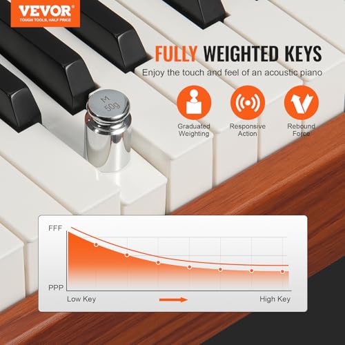VEVOR Weighted Digital Piano, 88 Key Fully Weighted Keys