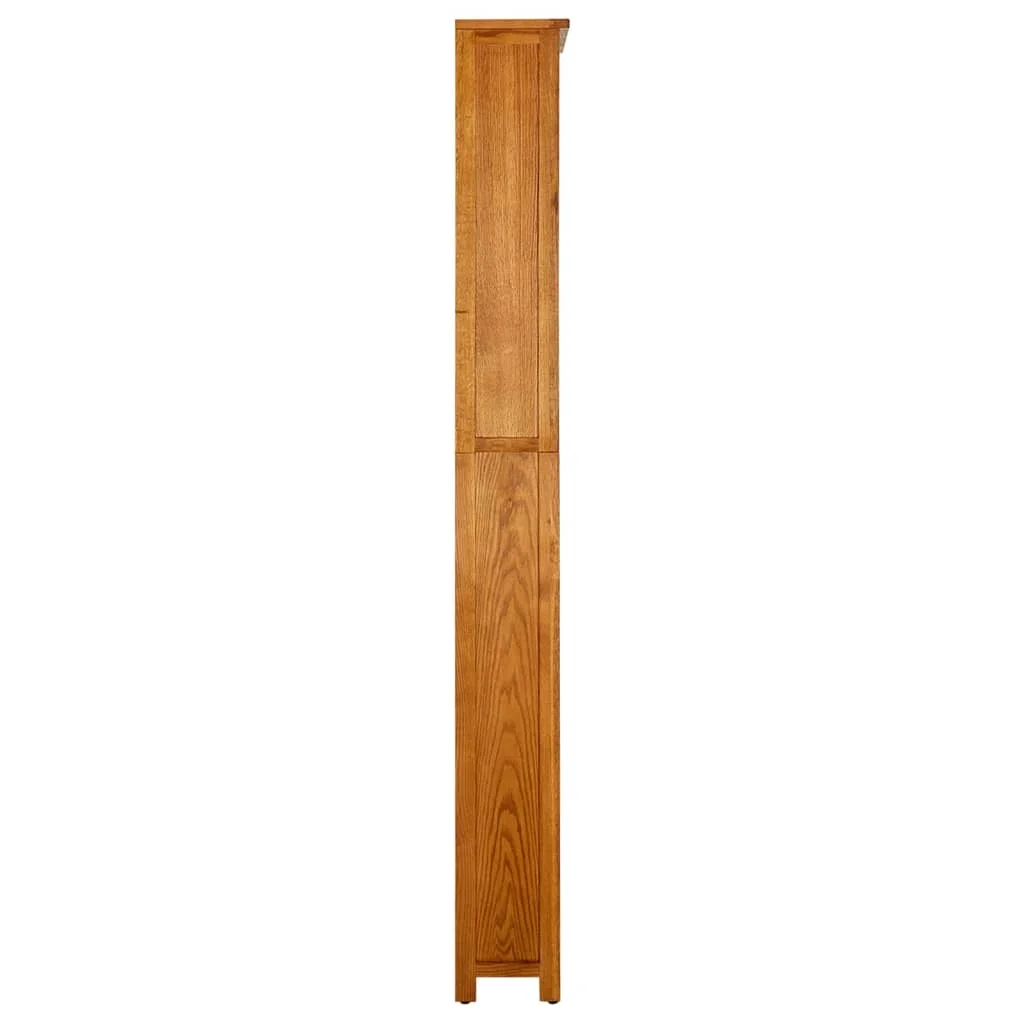 7-Tier Bookcase 35.4"x8.9"x78.7" Solid Oak Wood