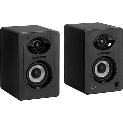 Audio-Technica AT-LP60X Fully Automatic Belt-Drive Stereo Turntable (Black) Bundle with Bluetooth Studio Monitors - Pair (2 Items)