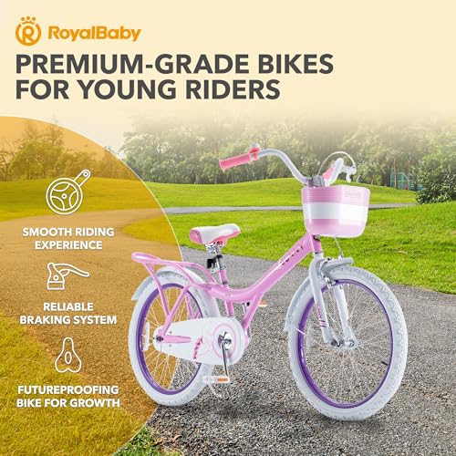Royalbaby Princess Girls Kids Bike 12 14 16 18 20 Inch Children Bicycle with Basket for Age 3-12 Years