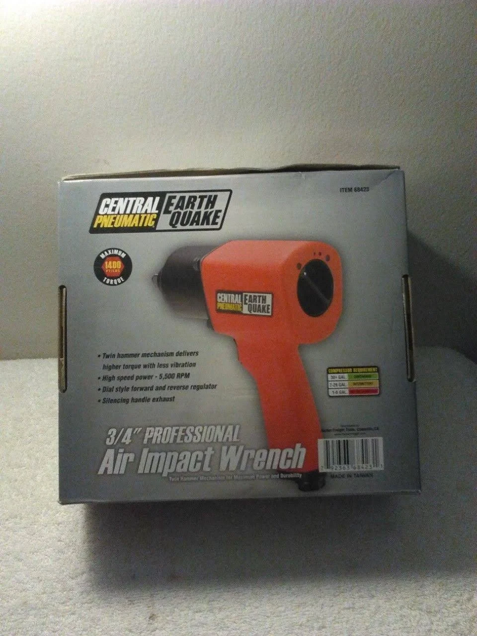 Earthquake 68423 3/4 inch Professional Air Impact Wrench
