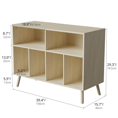Cozy Castle Record Player Stand, Turntables Stand with Vinyl Record Storage Holds up to 350 Albums, Record Stand Table for Bedroom, Living Room
