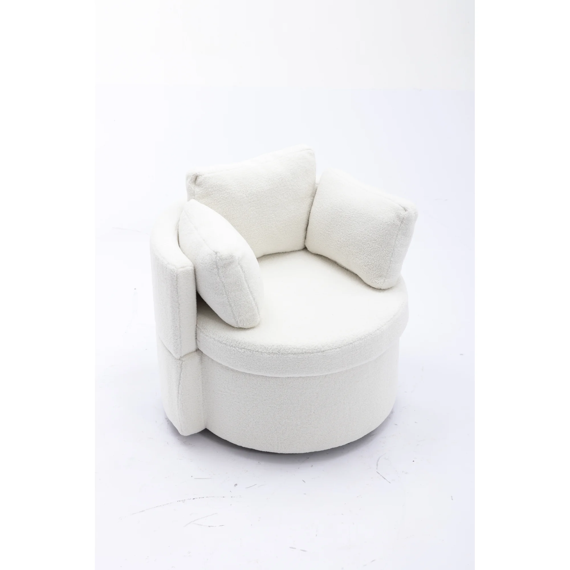 Swivel And Storage Chair For Living Room,Ivory