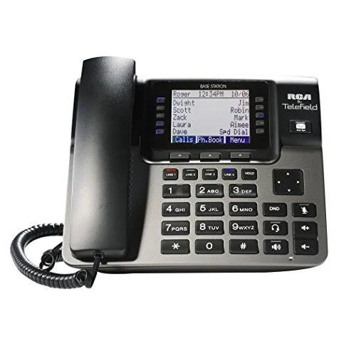 RCA Unison 1-4 Line Wireless Phone System Bundle, 2 Additional Deskphones