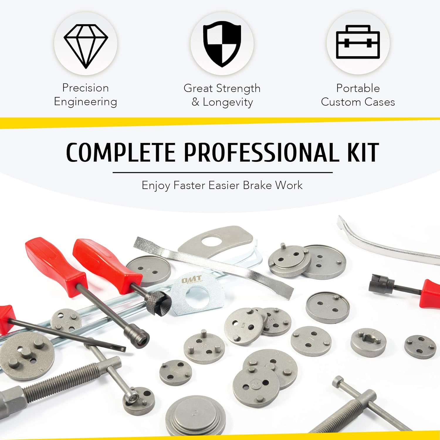30pc Brake Tool Kit, 8pc Drum Brake Tool Kit and 22pc Brake Caliper Compression Tool, Drum Brake Tool for Drum Brake Repair and Adjustment