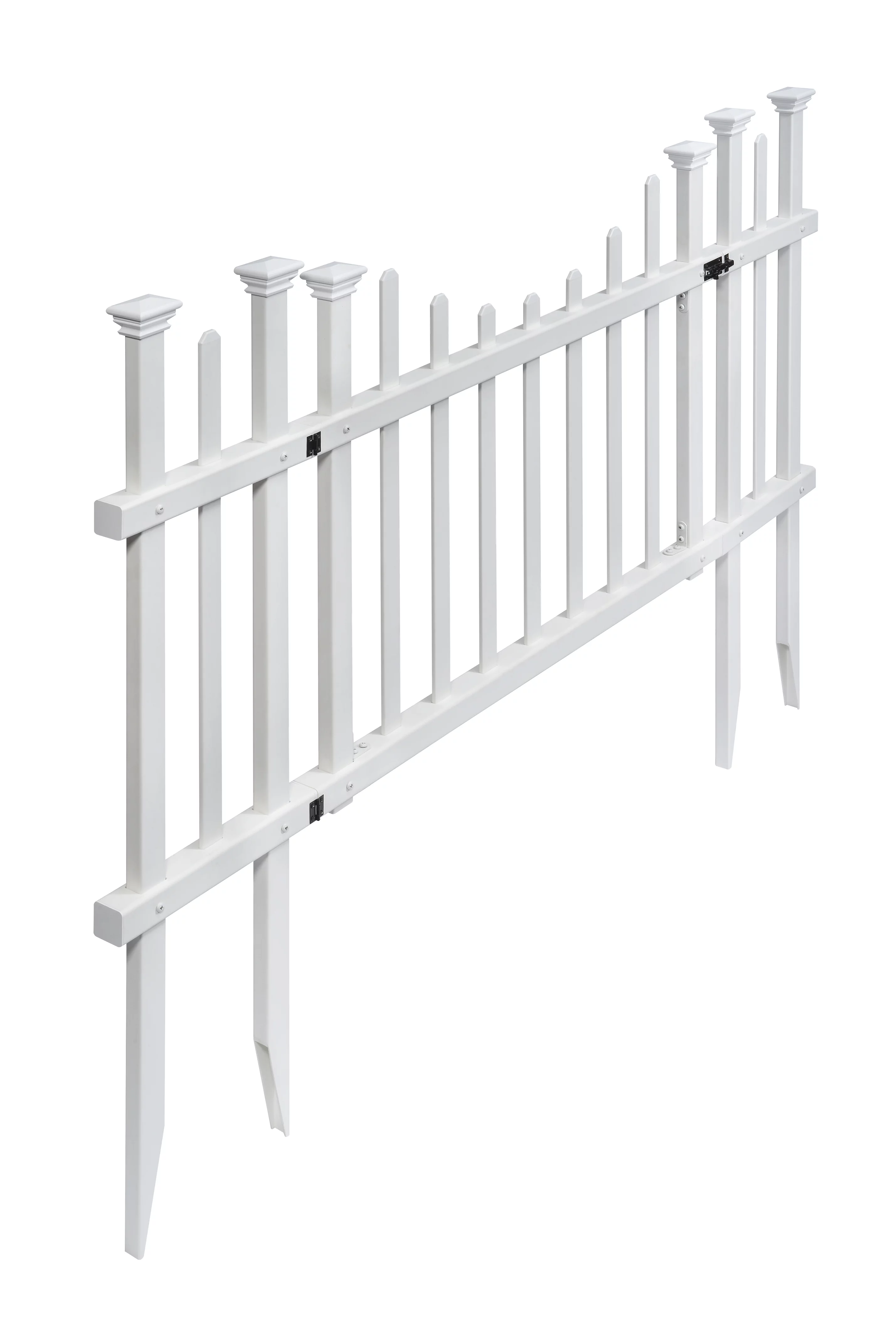 Zippity Outdoor Products Washington Vinyl No-Dig Gate Kit w/ Fence Wings (30in H x 60 1/2in W) - Radiant Selections