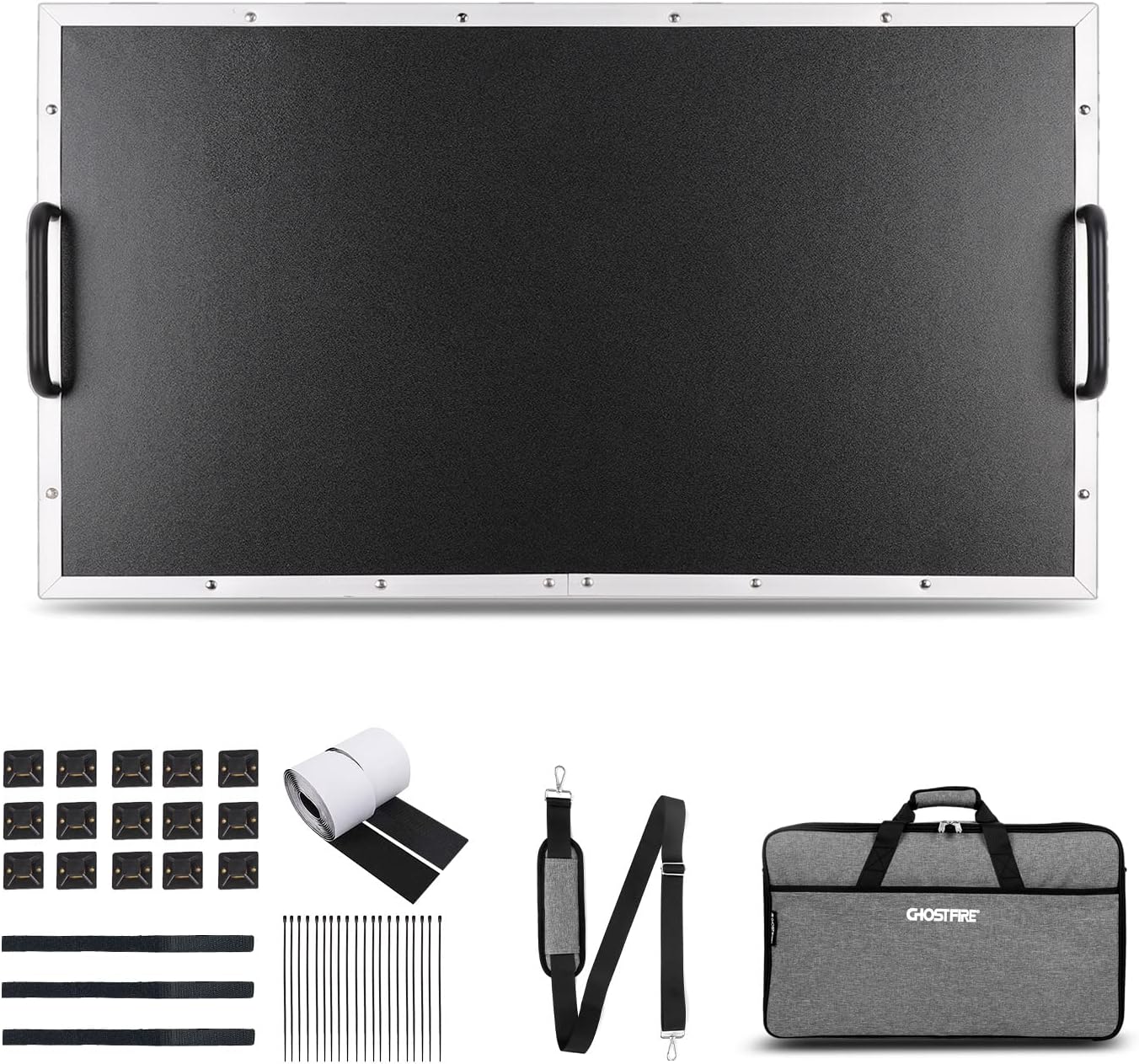Ghost Fire Guitar Pedal Board Aluminum Alloy Effect Pedalboard with Carry Bag,V series (V-BABY MAX（Deluxe Edition）)