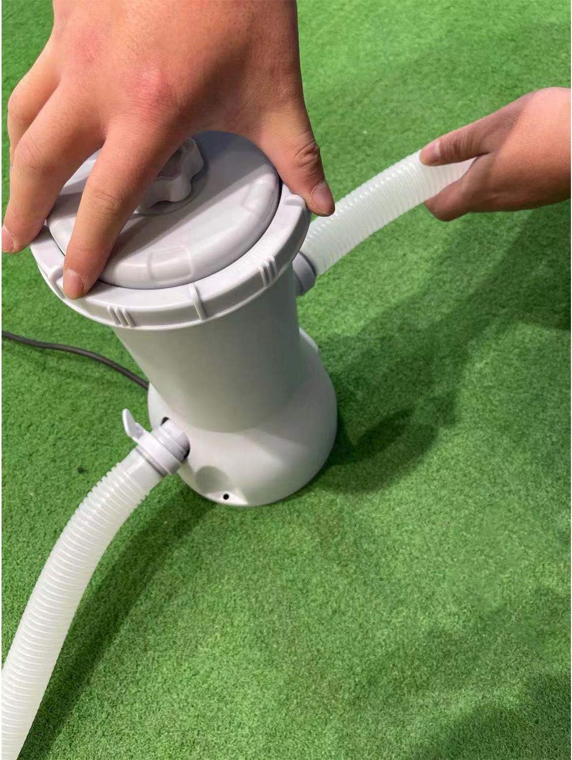JLeisure Avenli Clean Plus 800 GPH GFCI Above Ground Swimming Pool Filter Cartridge Pump with 32 mm Hoses for Pools Up to 18 Feet Pack of 2