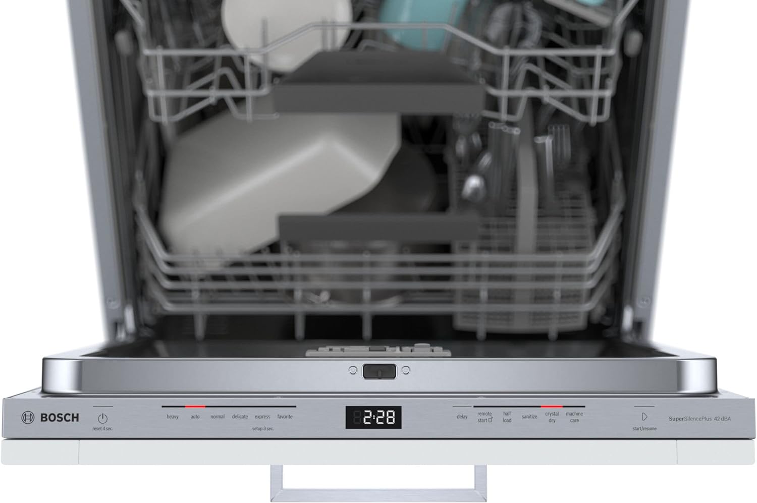 Bosch SHX78CM5N 800 Series 24 Inch Smart Built-In Bar Handle Dishwasher - Smart Home Appliances