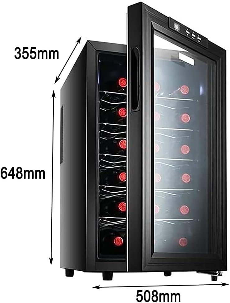 18 Bottle Smart Wine Storage Cabinet, Electronic Constant Temperature Freestanding Wine Cellar, Digital Temperature Control, Silent Operation