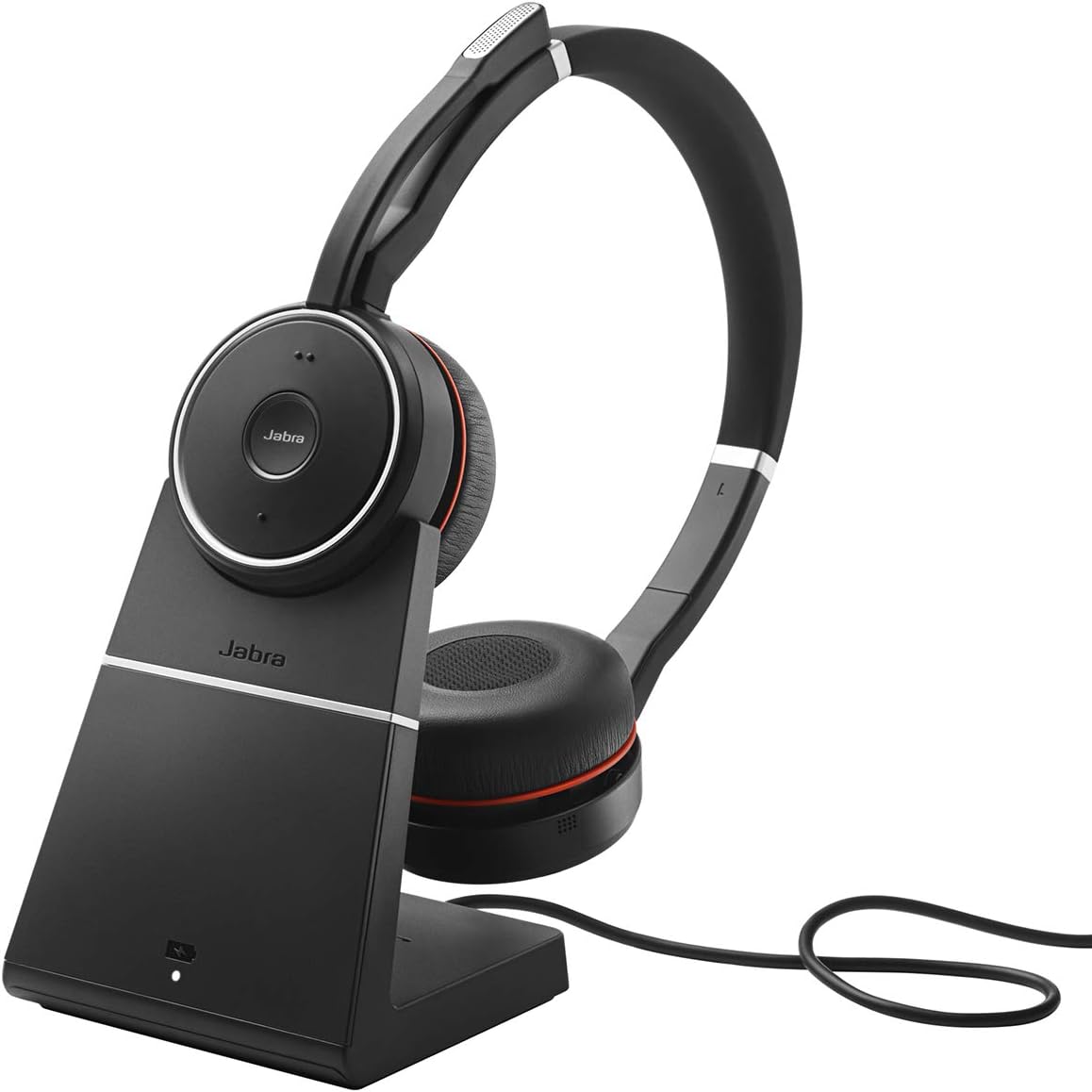 Jabra Evolve 75 MS Wireless Headset, Stereo – Includes Link 370 USB Adapter – Bluetooth Headset with World-Class Speakers