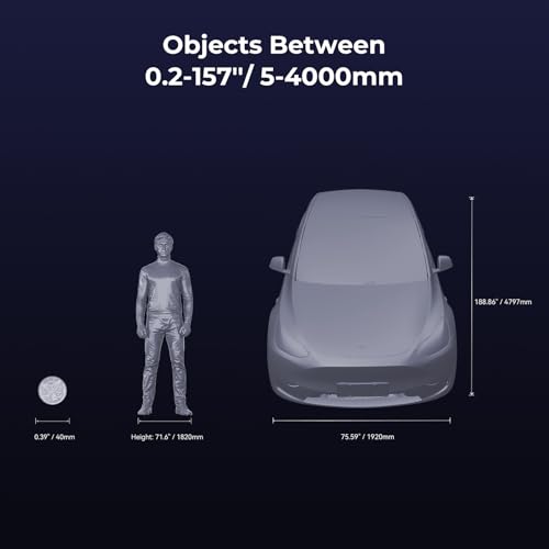 Creality CR-Scan Raptor Pro 3D Scanner for 3D Printing, 22+7 Blue Laser Lines, 30-60fps High Frame Scanning, 24-Bit Full-Color Scans