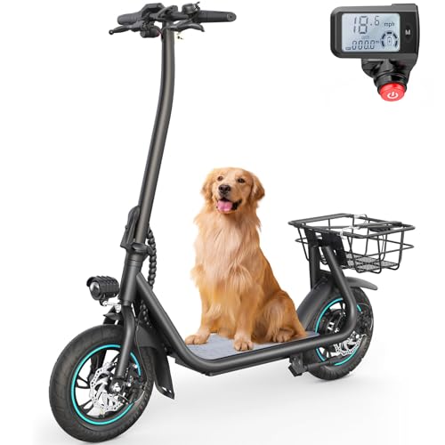 URBANMAX X2 Electric Scooter for Adults with Basket, 12" Adult Electric Scooters for Teens with Max 20 Miles & 18.6MPH Power by 550W