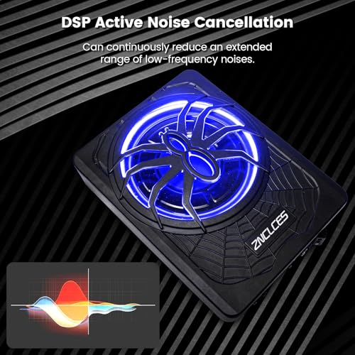2025 Upgraded 10"1200W Slim Under Seat Powered Car Subwoofer, Car/Truck Sub Built in Amplifier for outstanding Heat Dissipation