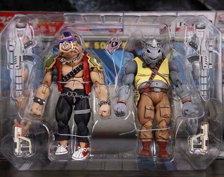NECA Bebop Rocksteady Teenage Mutant Ninja Turtles 7x22 Action Figure 2 Pack TMNT