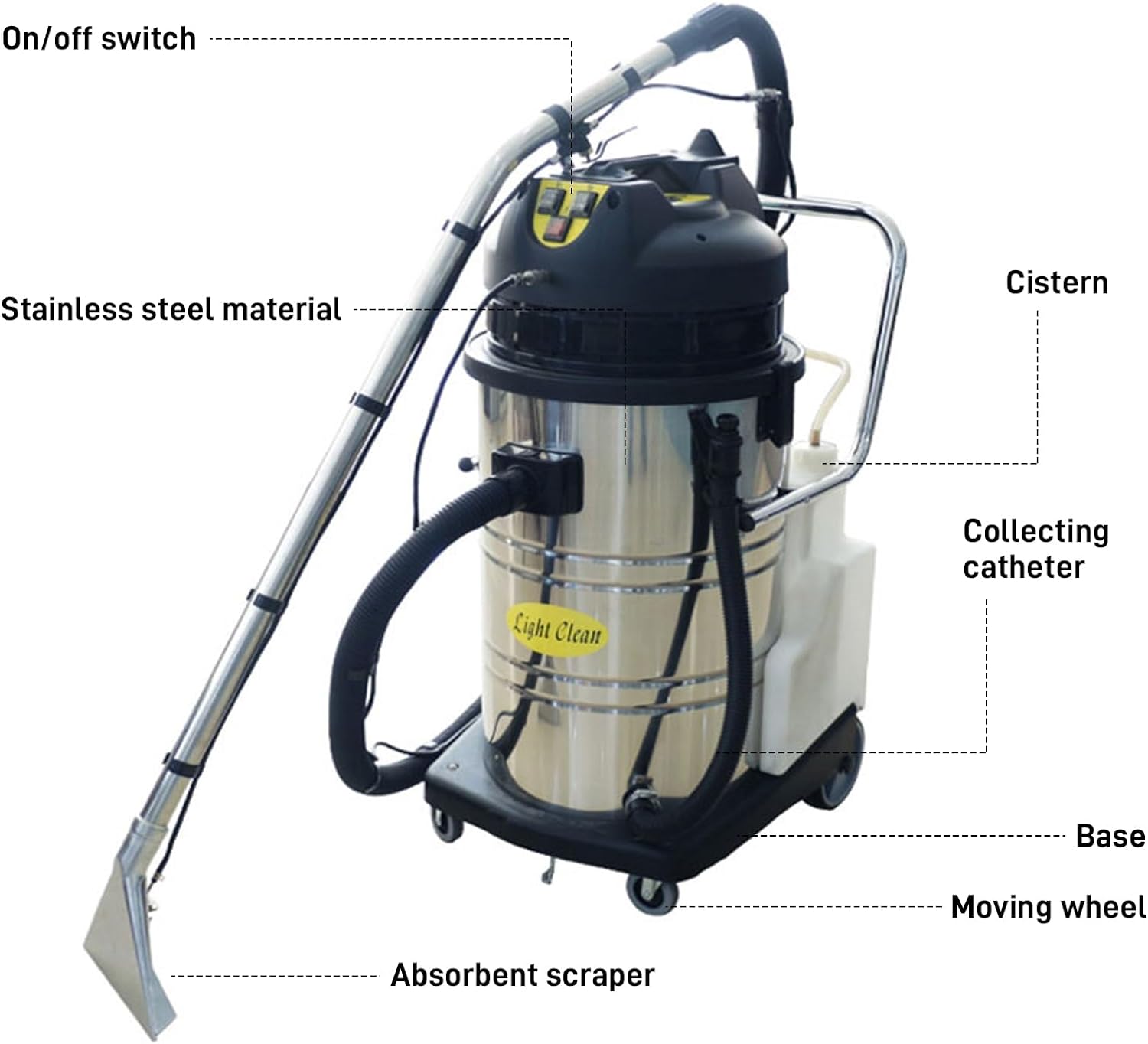 Commercial Carpet Cleaner Machine 110V,3 in 1 Multi-Purpose Portable Wet Dry Vacuum Cleaner