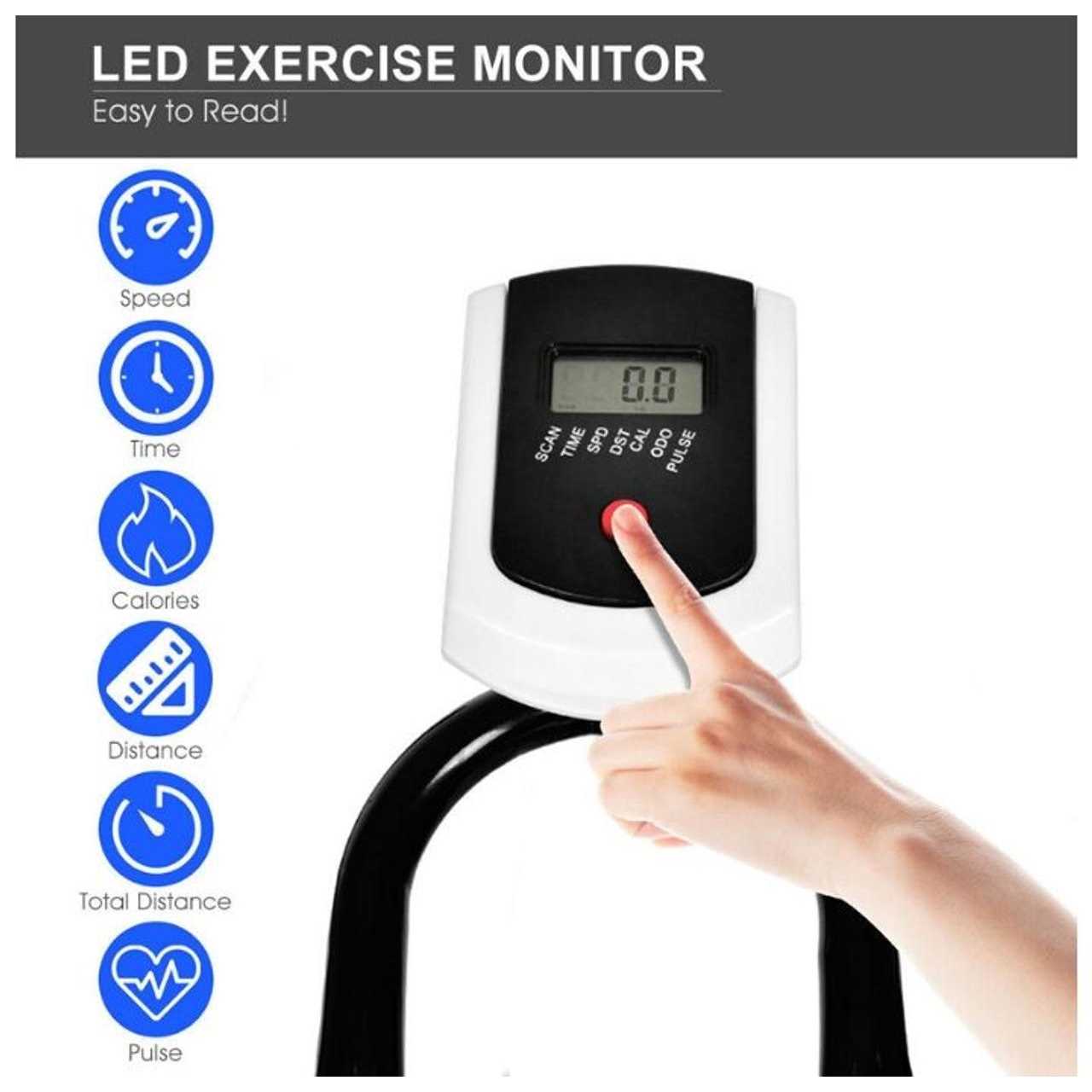 Costway Adjustable Exercise Bicycle Cycling Cardio Fitness - Sports Supplies Online Store