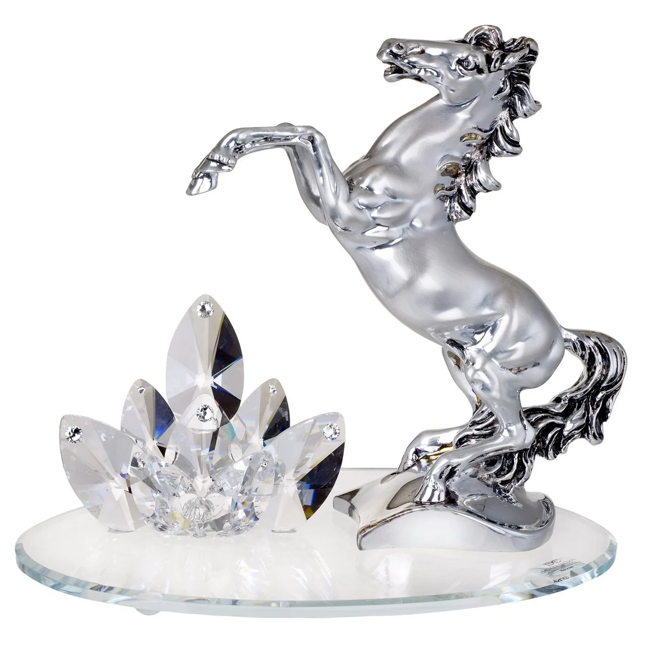Horse Sterling Silver Swarovski Crystal Figurine
