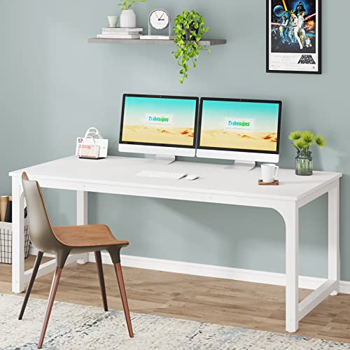 Tribesigns Modern Computer Desk, 63 x 31.5 inch Large Executive Office Desk Computer Table Study Writing Desk Workstation for Home Office