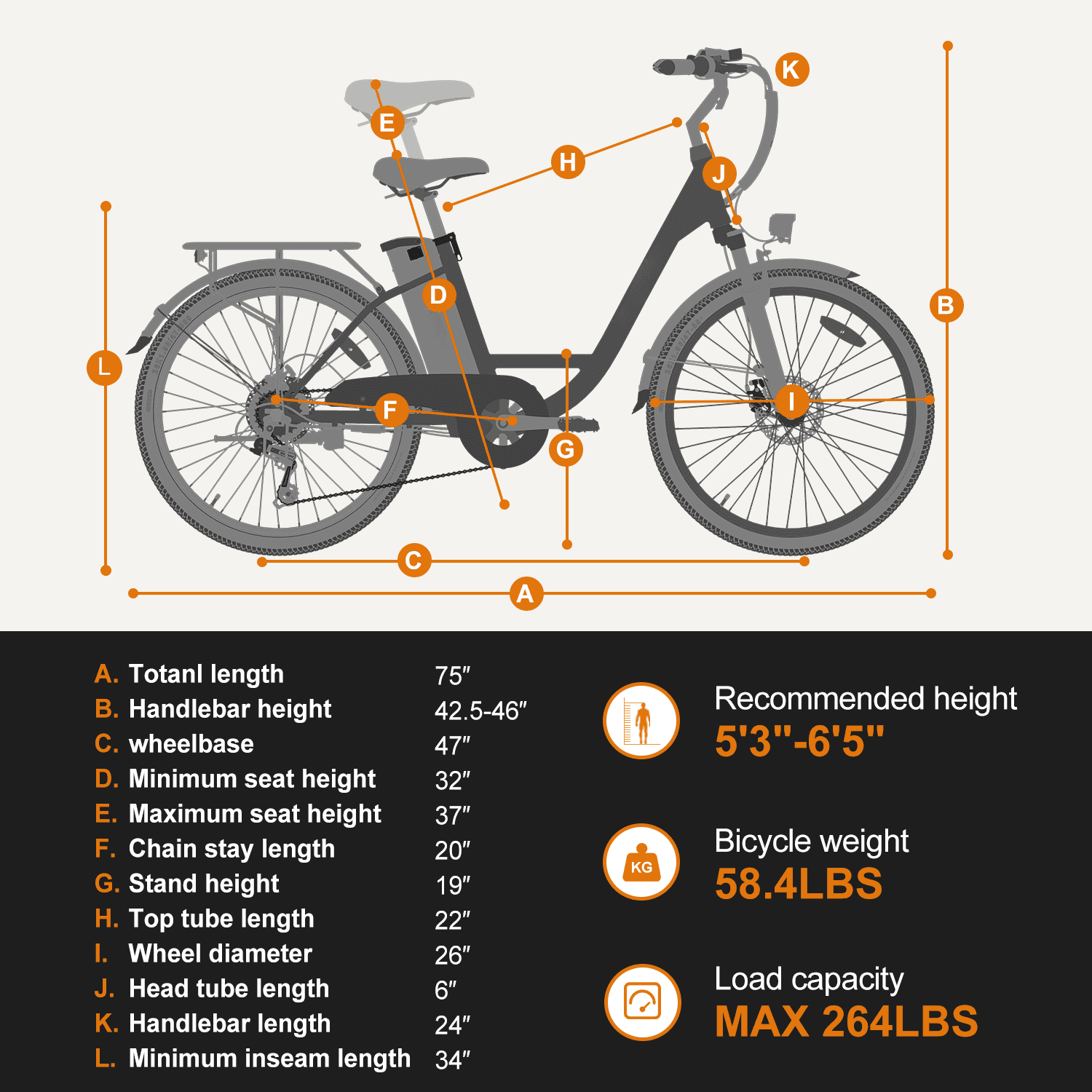 Yoloway Cityscape Electric Bike for Adults, 350W Electric Bike with 36V 10Ah Removable Battery