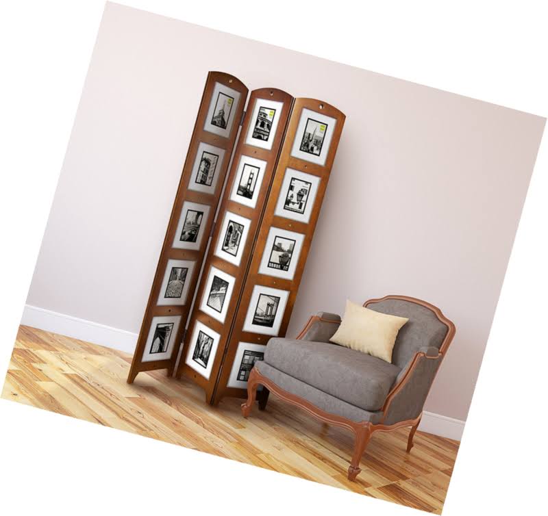 Kiera Grace Triple Panel Floor Photo Screen, 33 by 64.5-Inch, Holds 15 - 5 by 7-Inch Photos, Cairo