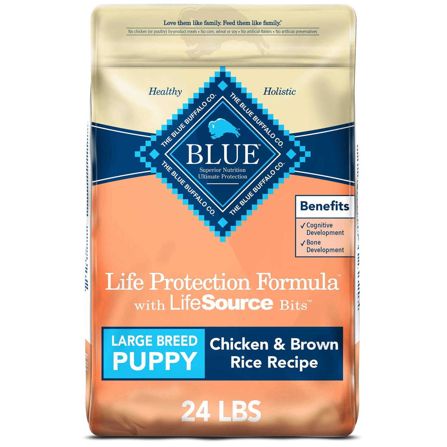 Blue Buffalo Life Protection Formula Natural Chicken and Brown Rice Puppy Large Breed Dry Dog Food - Pet Supplies online store