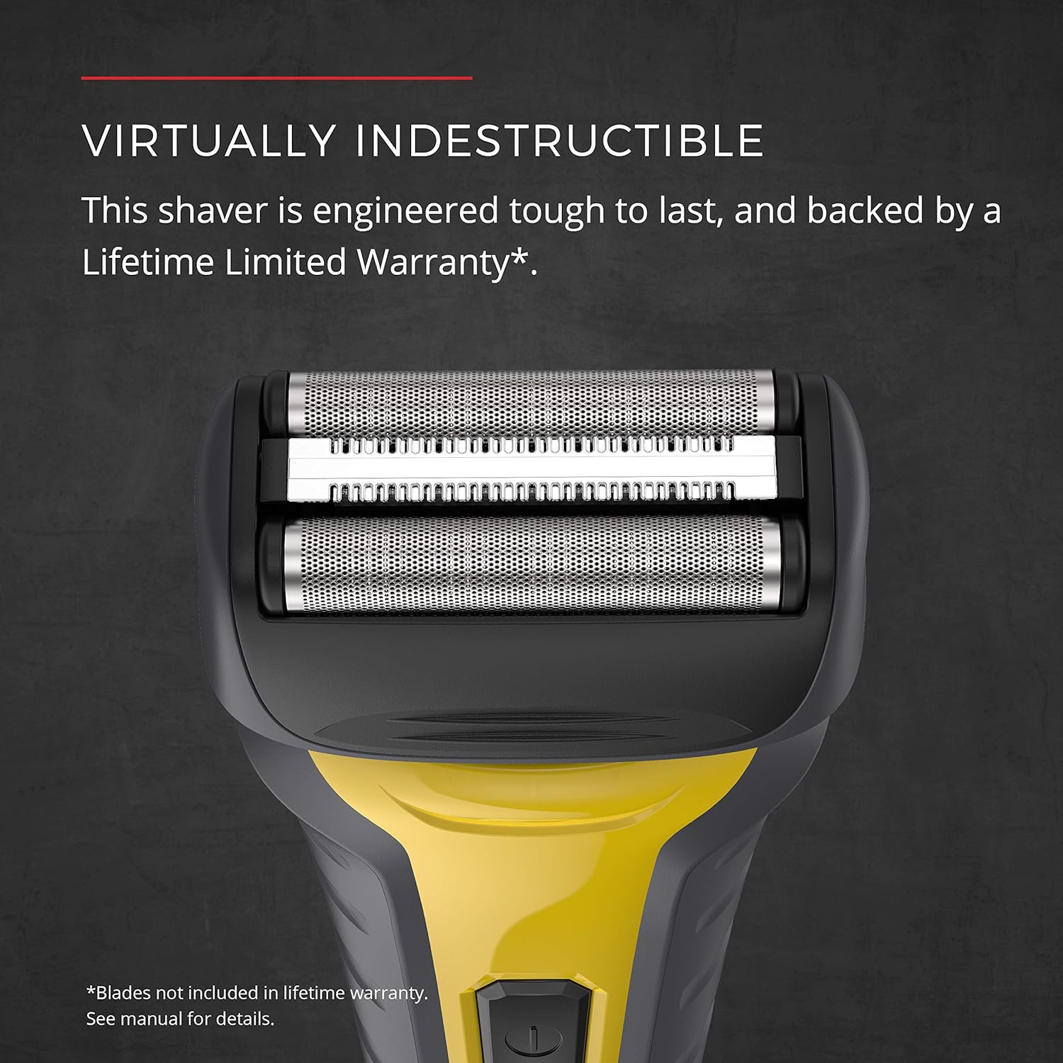 Remington Virtually Indestructible Foil Shaver 5100 PF7855, Yellow Pack of 2