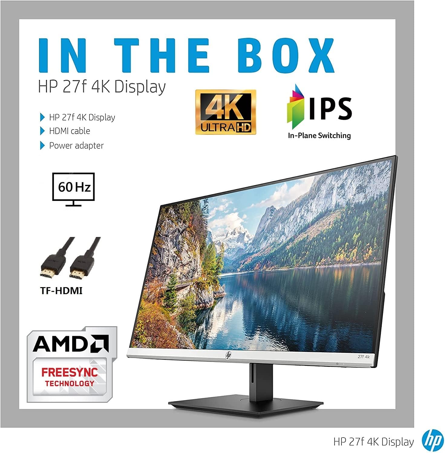 New HP Premium v28 4K Monitor: 28 UHD 3840 x 2160 (4K) TN Slim-Edge Display, AMD FreeSync Tech, Height/Tilt Adjustment, HDMI, DisplayPort