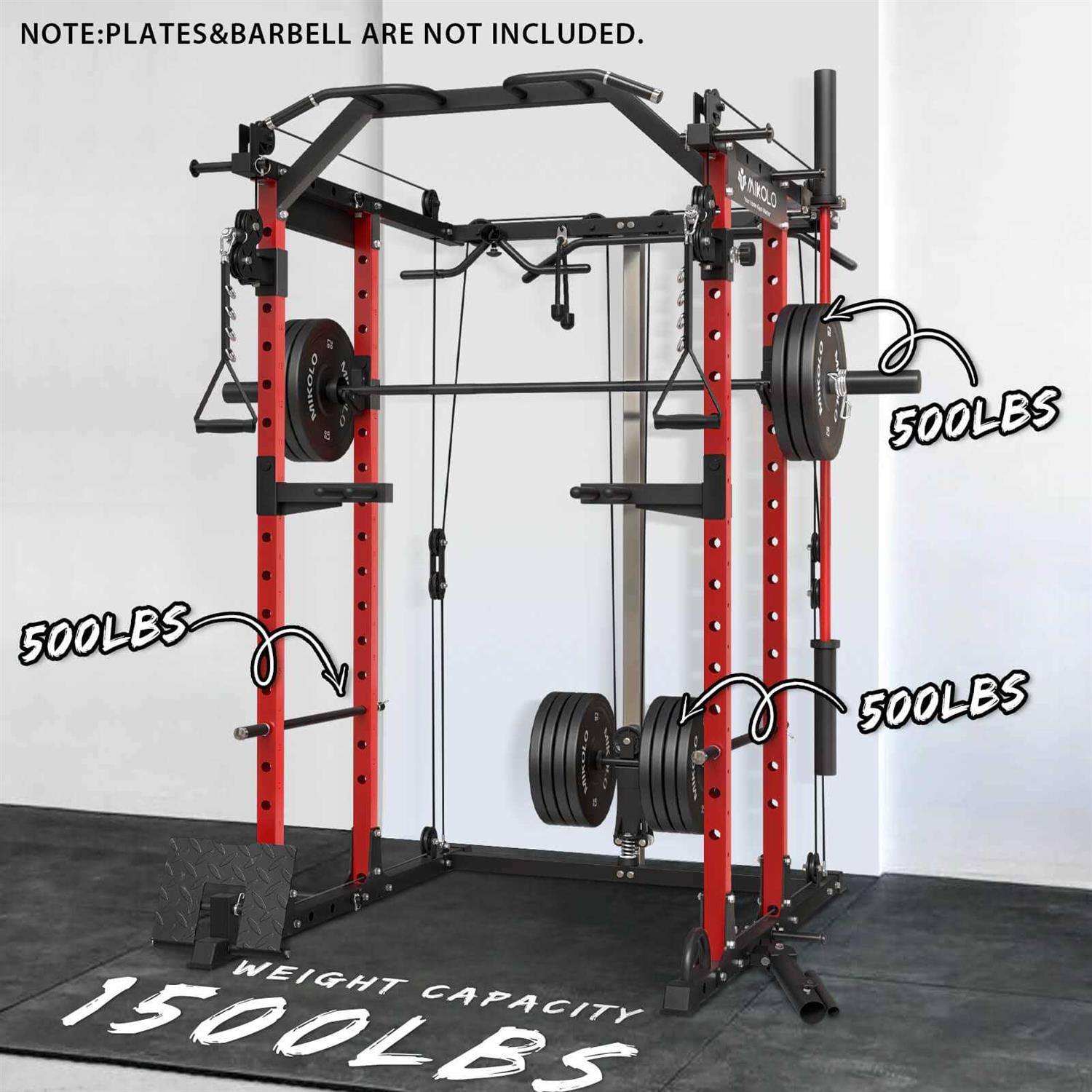 MIKOLO K6 Power Rack Red Multifunctional machine - Sports Supplies Online Store