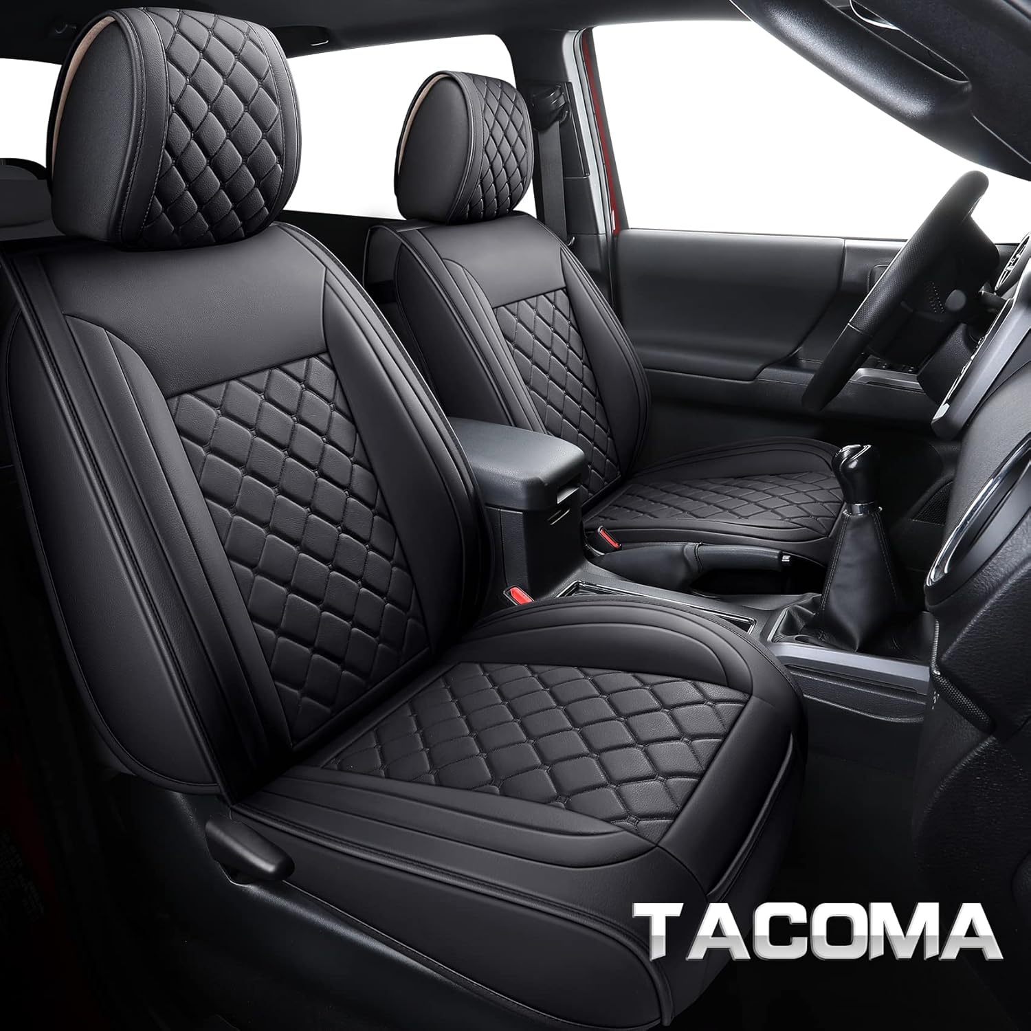Tomatoman Car Seat Covers Customized for 2005-2022 Toyota Tacoma Double Cab TRD Off-Road Sx Package Nightshade Edition Pickup Truck