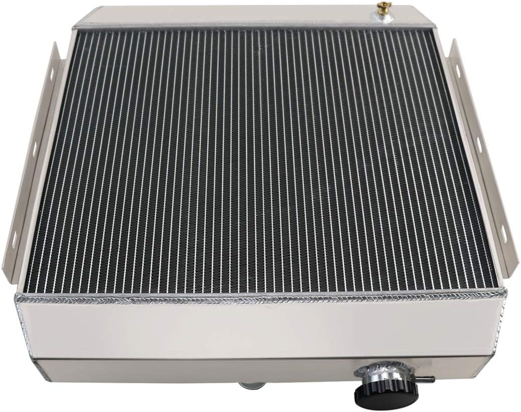 CoolingSky 4 Row All Aluminum Engine Radiator for 1955 1956 1957 GM Cars, Bel Air/Nomad /150/210 Models 4.3 4.6