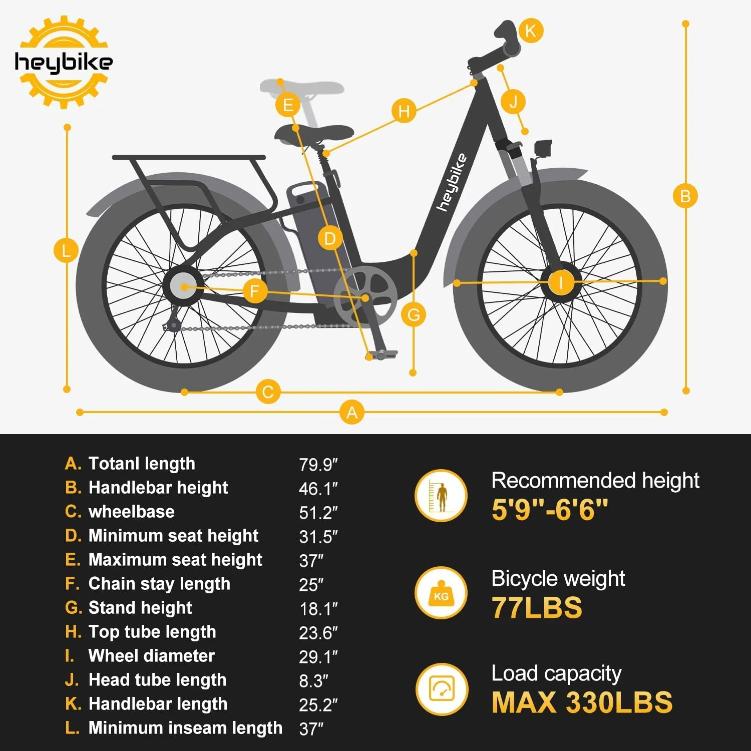Heybike Explore Electric Bike for Adults, 750W Brushless Motor with 48V 20AH Removable Battery, 26 Fat Tire Step-Thru Ebike