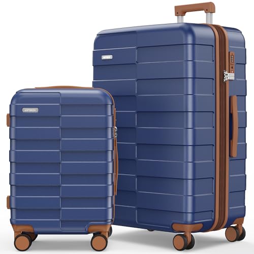 Luggage Sets 3 Piece (3-YEARS VIP SERVICE) Hardside Expandable Ultra Durable 100% PC Lightweight Carry On Travel Suitcase Set with TSA Lock Spinner
