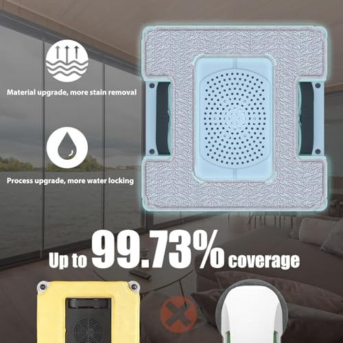 FMART Window Cleaner Robot Double-Sided Spray Water, 3800Pa Strong Suction Smart Window Cleaning Robot