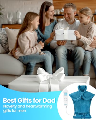 RENPHO Heating Pad for Back Pain Relief, FSA HSA Eligible, Birthday Gifts for Women Men Mom Dad, Electric Weighted Heat Pad for Neck and Shoulders