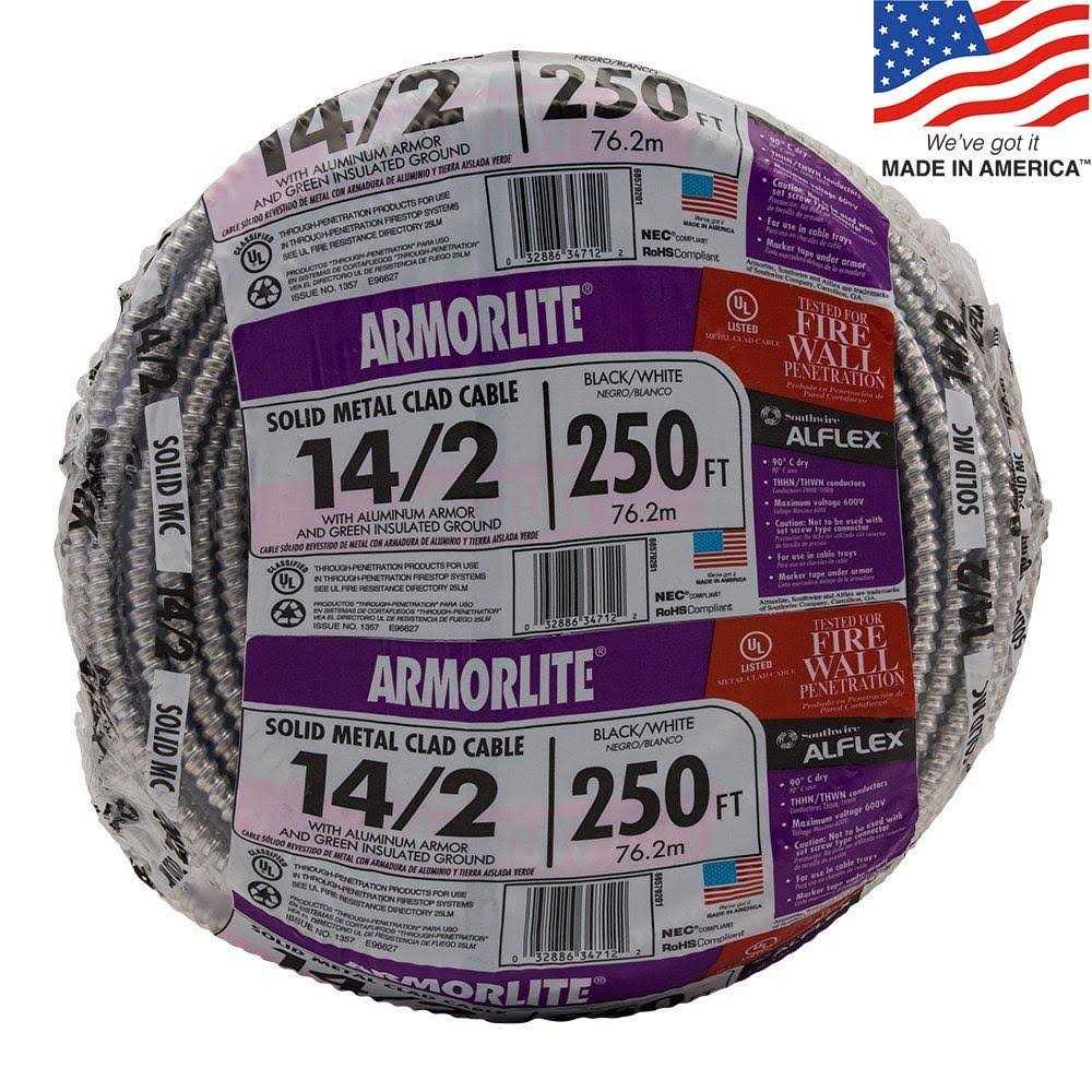 Southwire 250 ft. 14/2 MC Armored Cable 68579201 - Shop Hardware Tools Online Store
