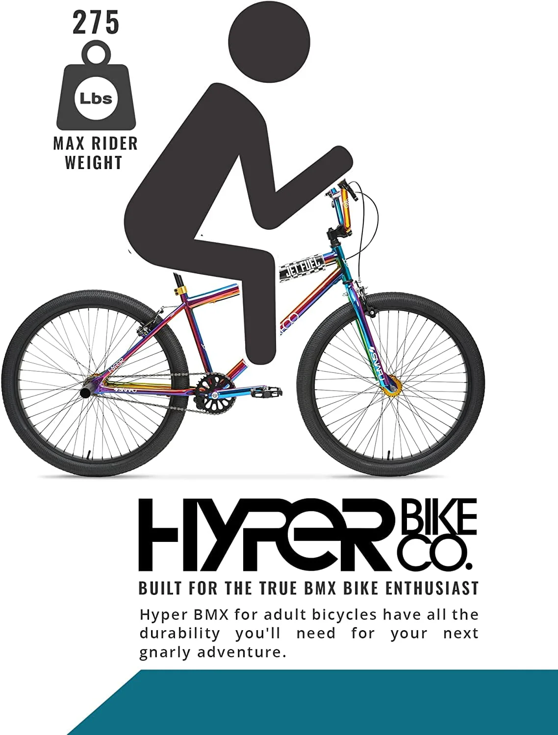 Hyper Bicycles 26 Jet Fuel BMX Bike for Adults