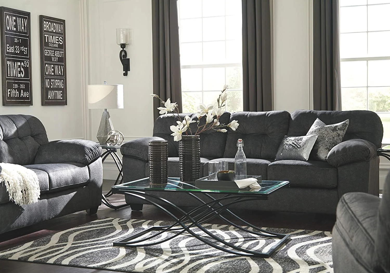 Signature Design by Ashley Accrington Loveseat in Granite
