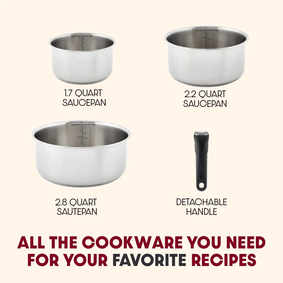 T-fal Ingenio Stainless Steel 4-Piece Set
