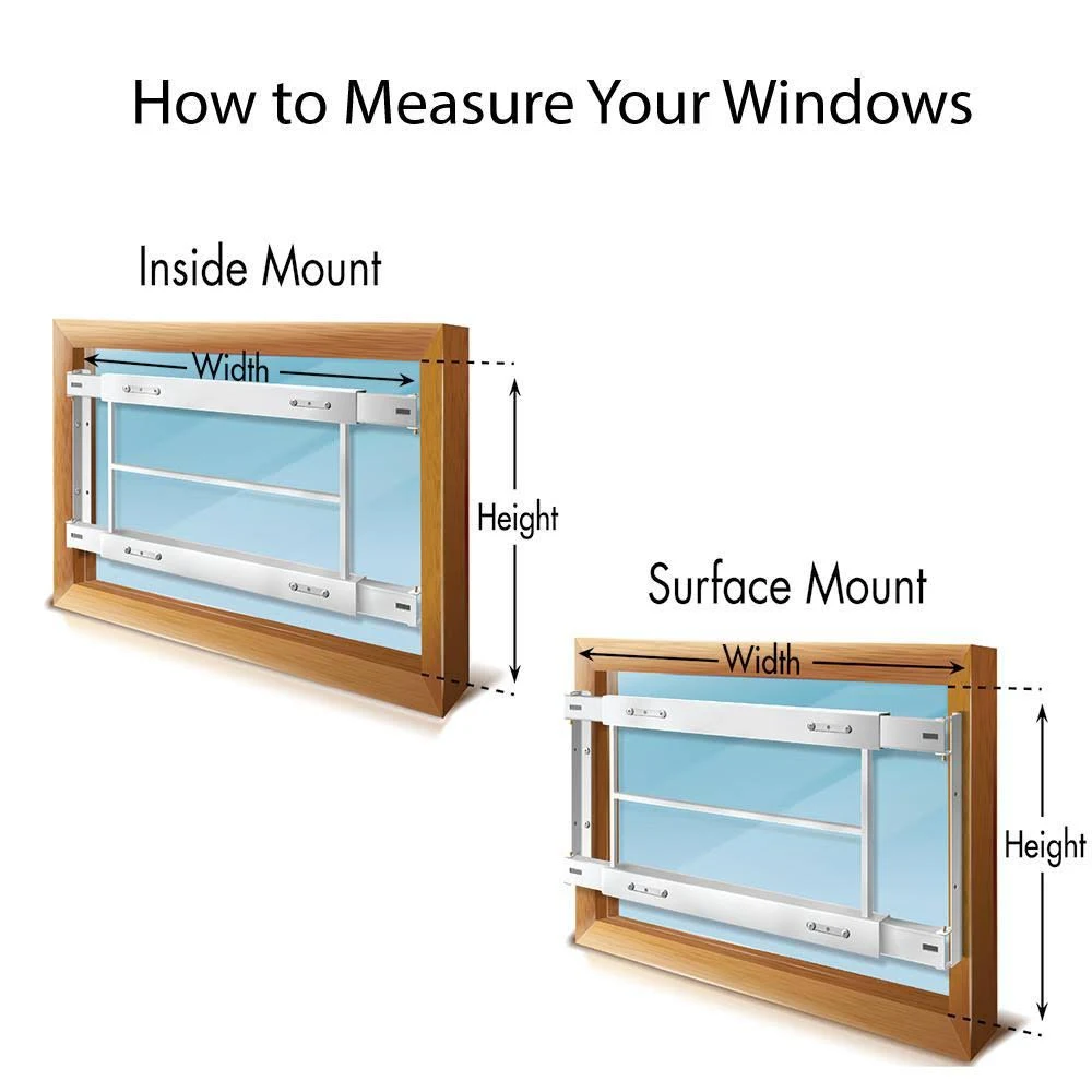 Swing-Away 21 in. to 28 in. Adjustable Width 8-Bar Window Guard, White