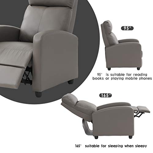 BestMassage | Recliner Chair | with 2 Point Massage Function | Black | with Lumbar Support, Adjustable Push Back, Wide Armrests