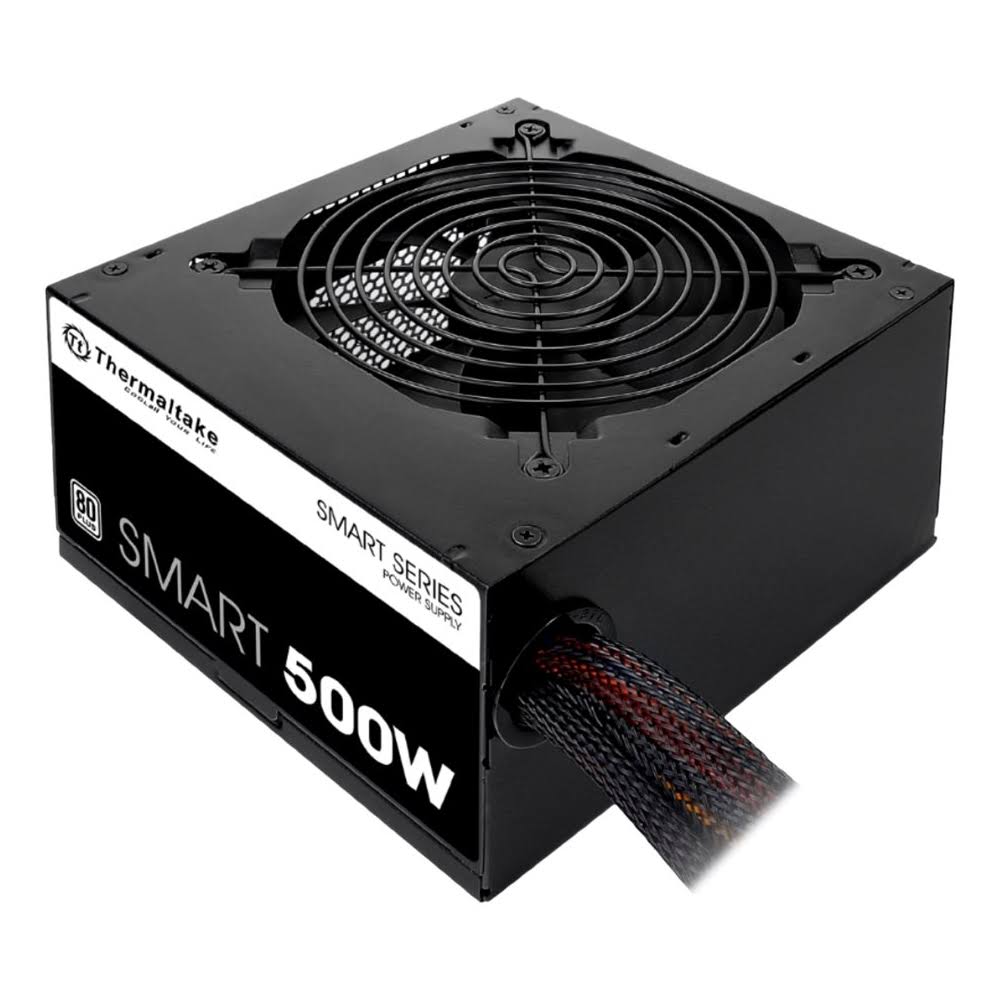 Thermaltake - Smart 500W ATX12V 80 Plus Power Supply - Black - Megean